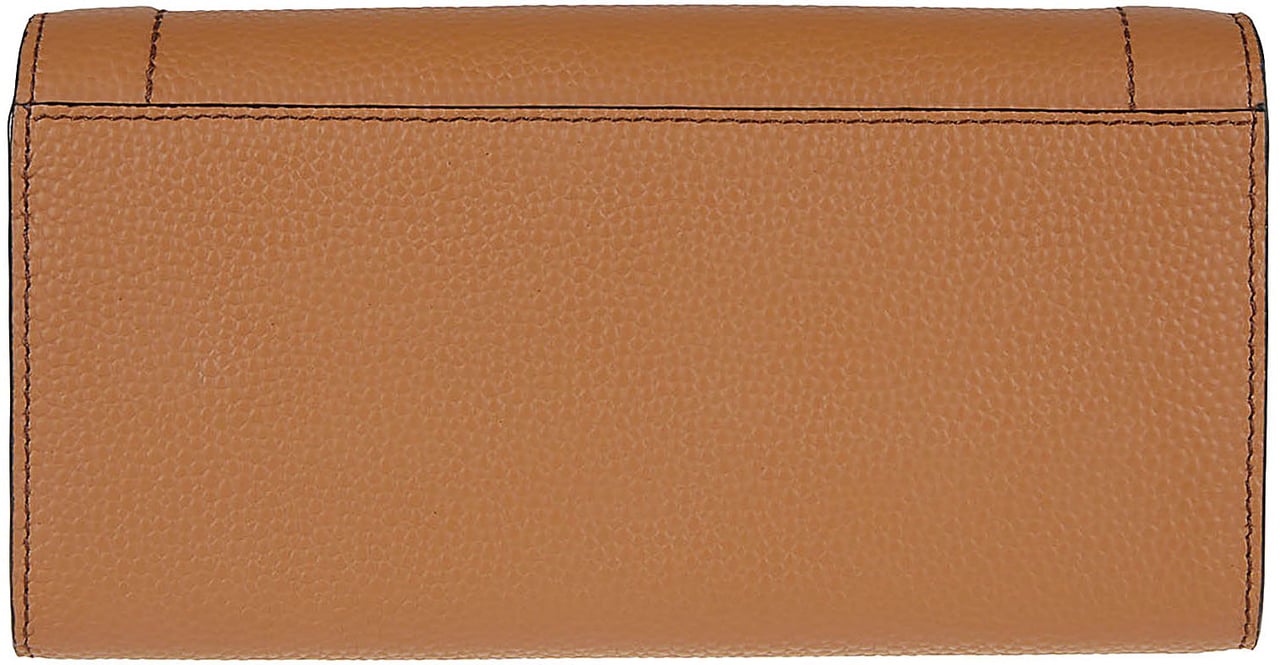 Lancel Ninon Slim Flap Wallet Brown Bruin