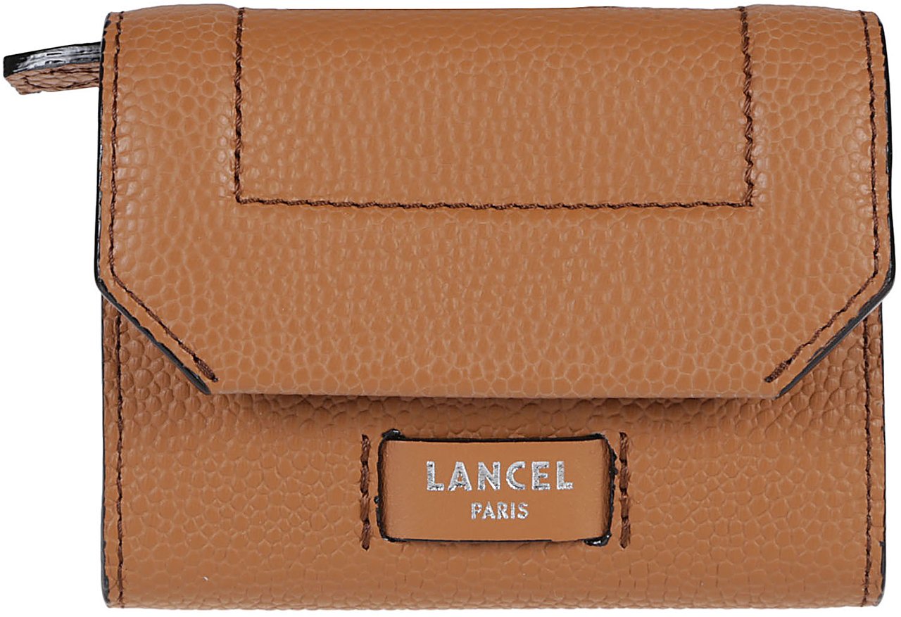 Lancel Ninon Mini Flap Wallet Brown Bruin