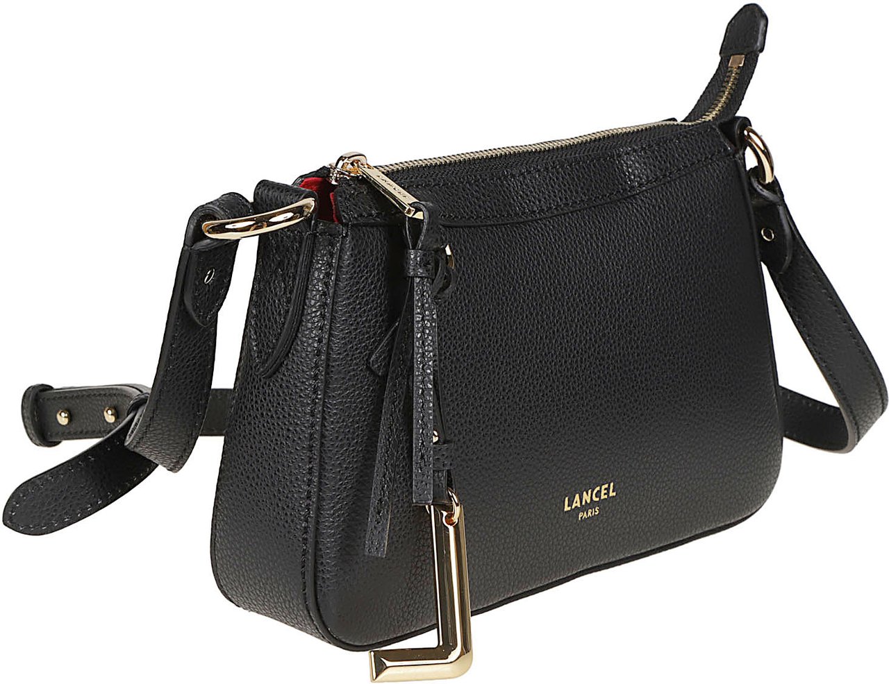 Lancel Faubourg Mini Top Zip Bag Black Zwart