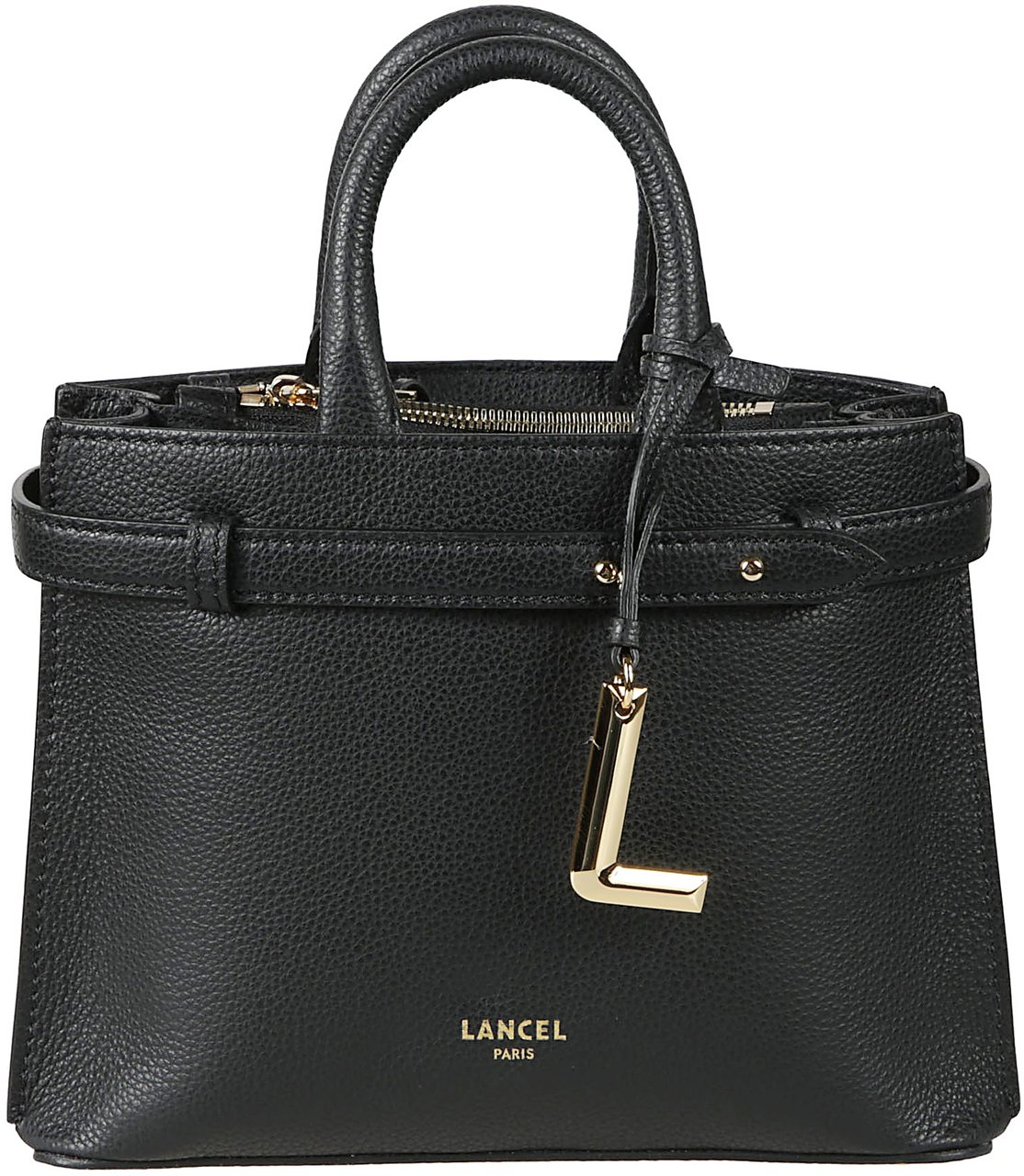 Lancel Faubour Small Zip Carryall Bag Black Zwart