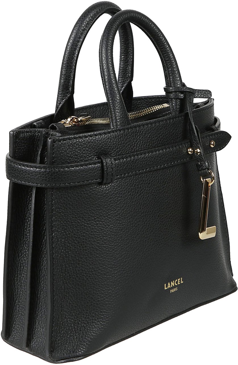 Lancel Faubour Small Zip Carryall Bag Black Zwart