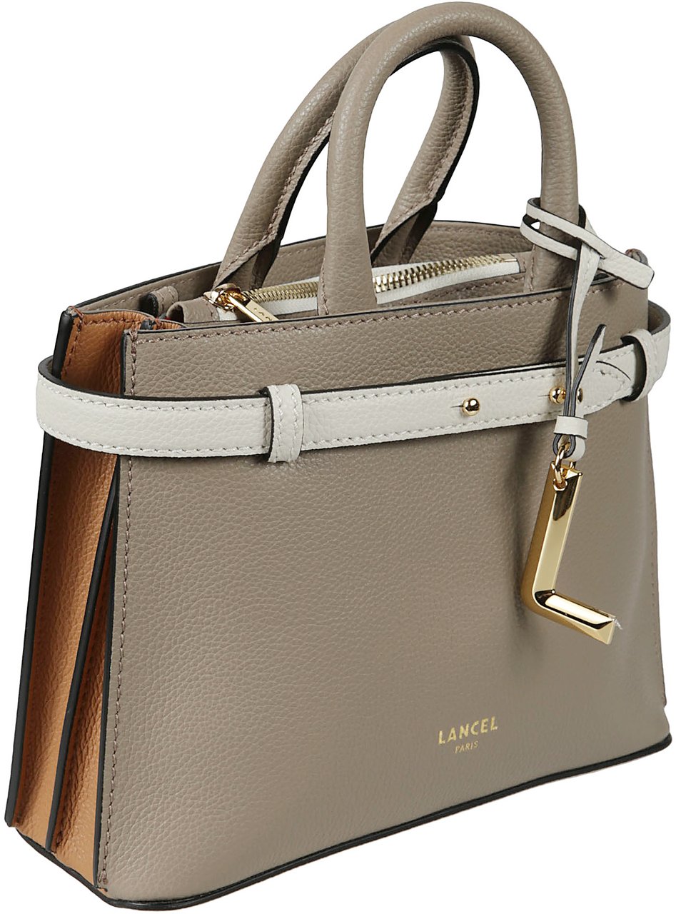 Lancel Faubour Small Zip Carryall Bag Nude & Neutrals Beige