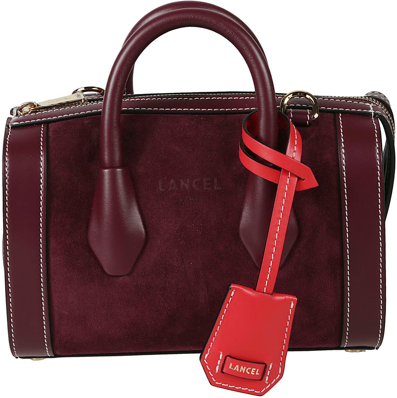 Lancel Bcbg Small Bowling Bag Red Rood