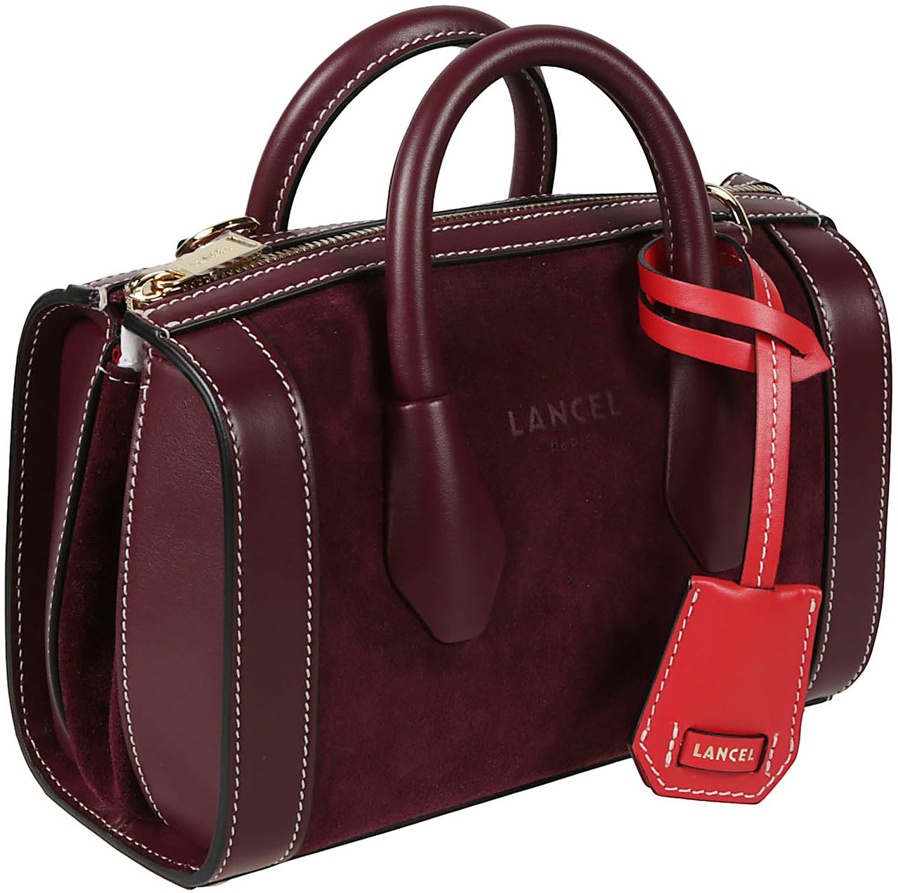 Lancel Bcbg Small Bowling Bag Red Rood