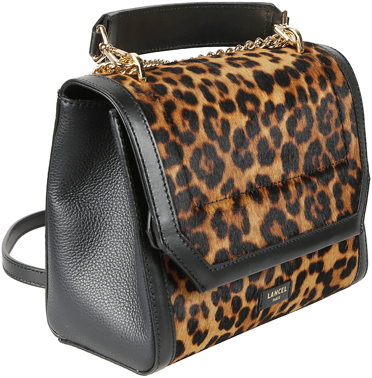 Lancel Ninon Medium Flap Bag Black Zwart