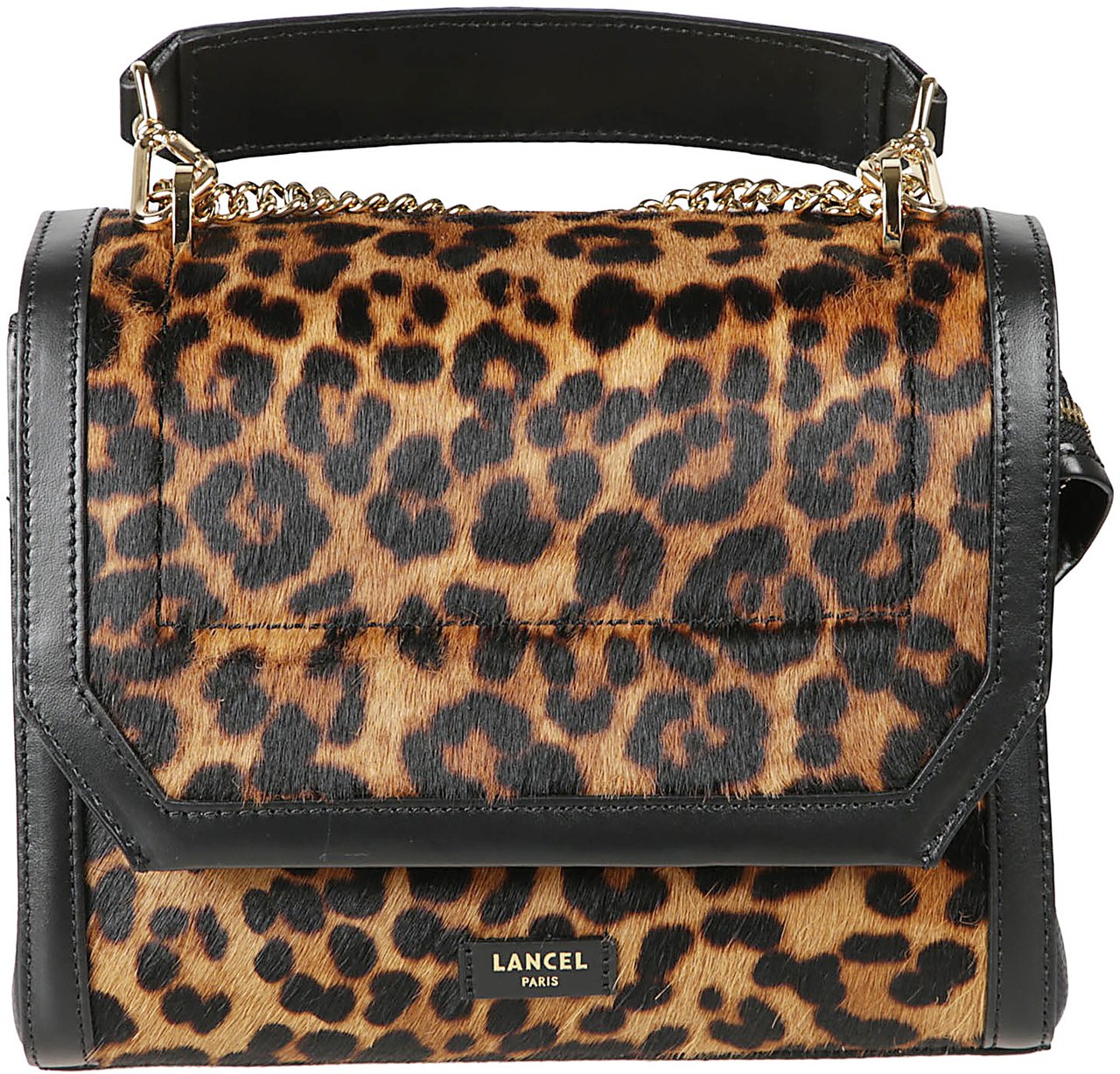 Lancel Ninon Medium Flap Bag Black Zwart