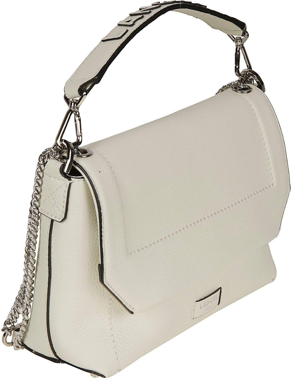 Lancel Ninon Soft Medium Flap Bag White Wit