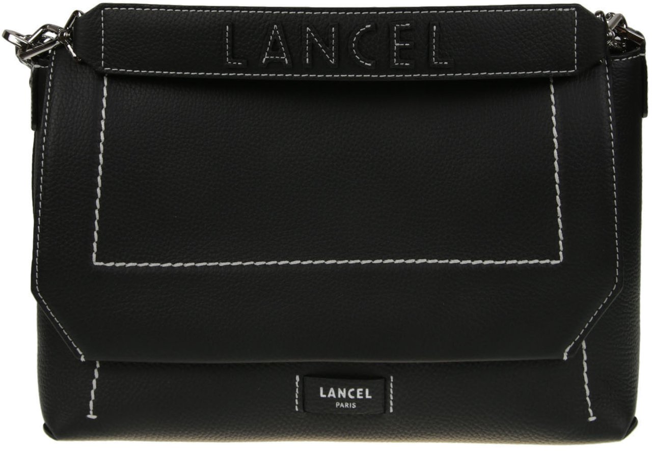Lancel Ninon Soft Large Flap Bag Black Zwart