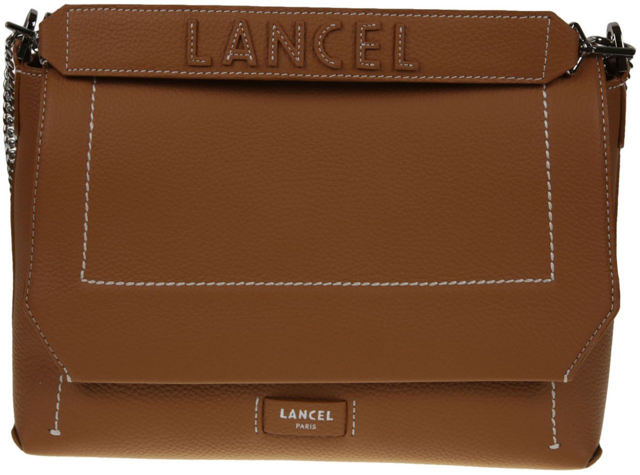 Lancel Ninon Soft Large Flap Bag Brown Bruin