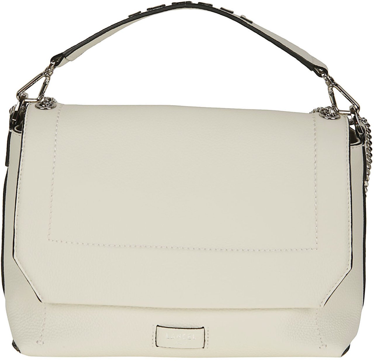 Lancel Ninon Soft Large Flap Bag White Wit