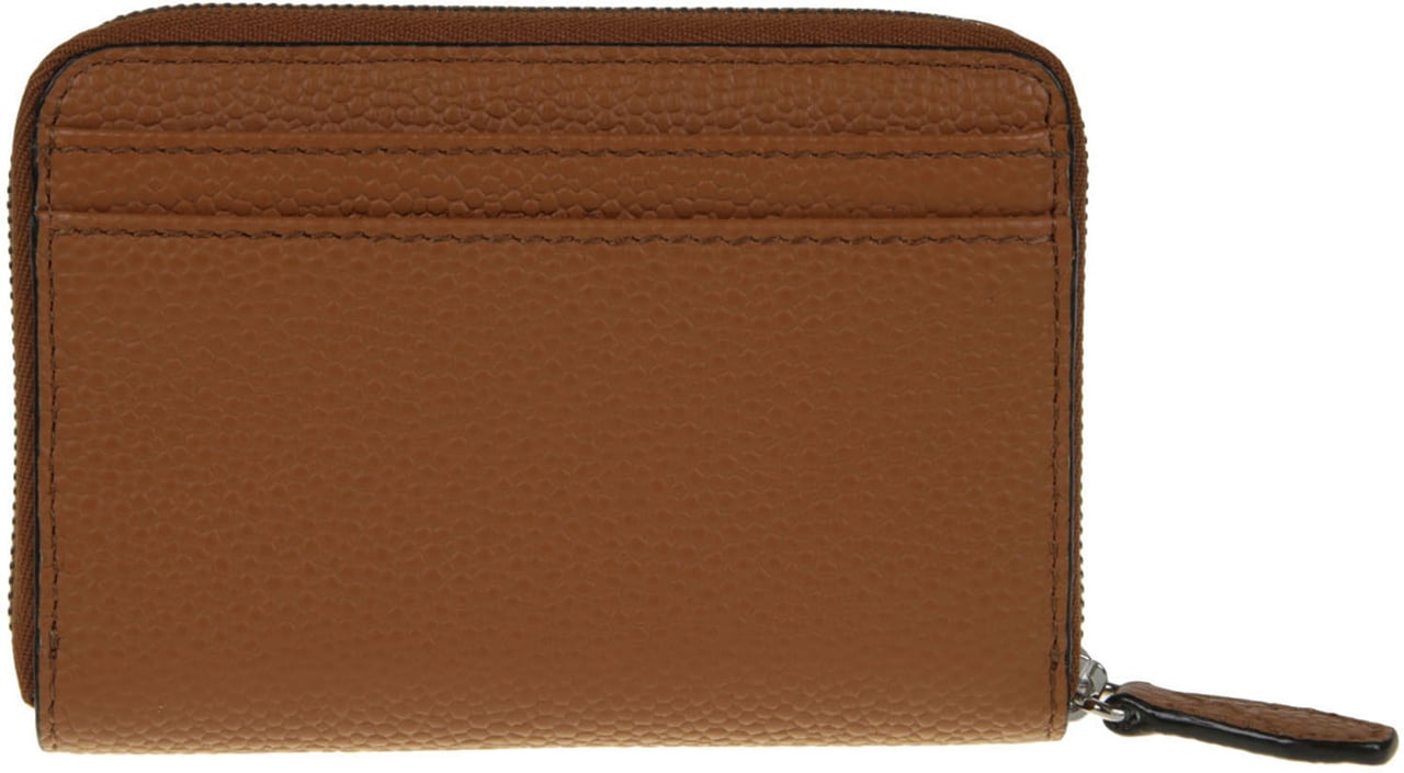 Lancel Ninon Small Zip Around Wallet Brown Bruin