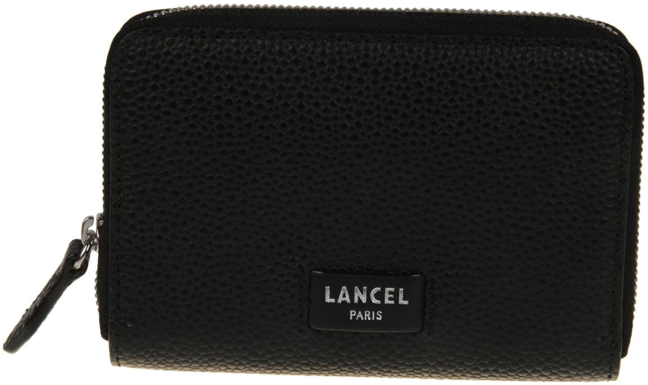 Lancel Ninon Small Zip Around Wallet Black Zwart