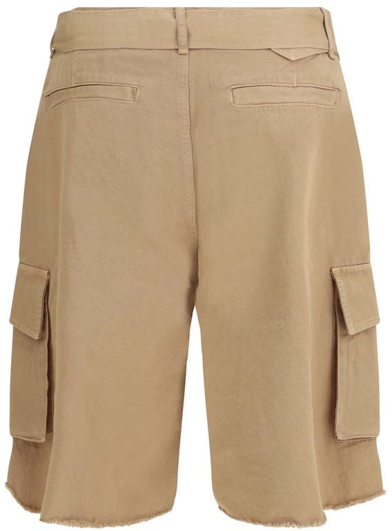 Laneus Beige Cotton Bermuda Shorts Beige