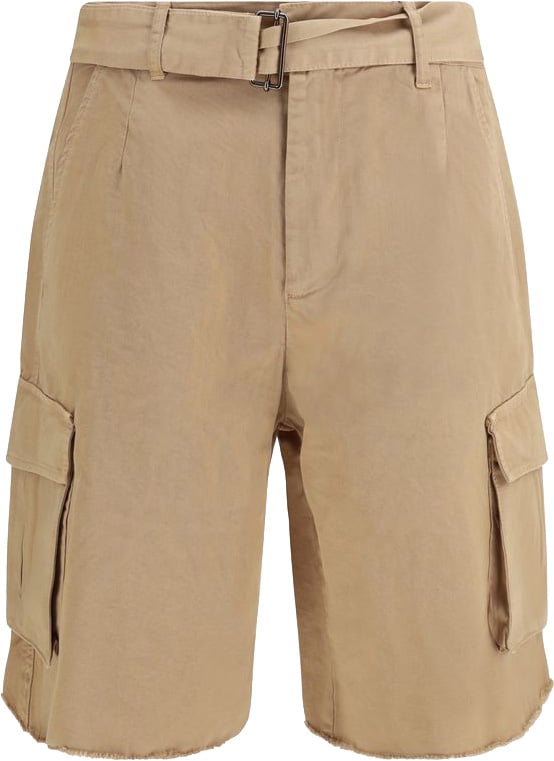 Laneus Beige Cotton Bermuda Shorts Beige