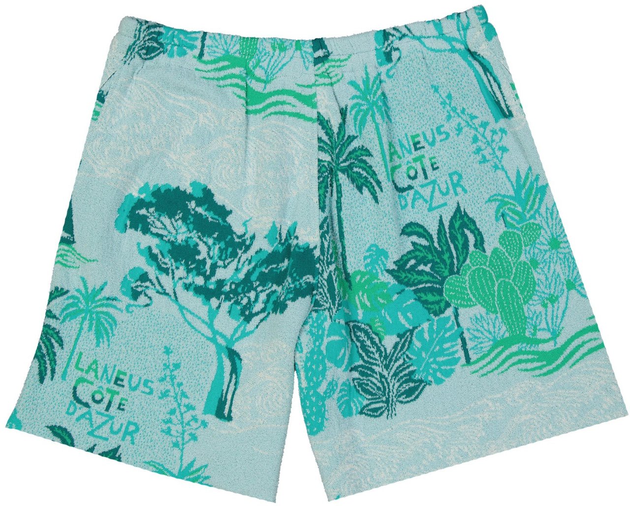 Laneus Laneus Côte d'Azur Cotton Shorts Groen