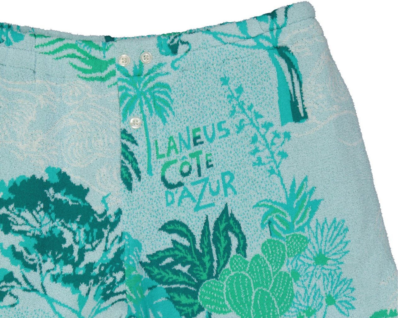 Laneus Laneus Côte d'Azur Cotton Shorts Groen