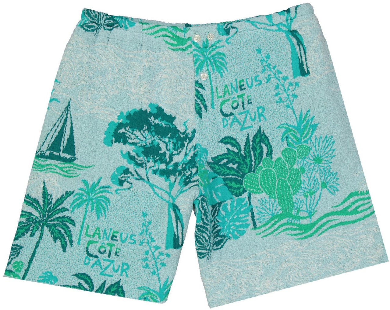 Laneus Laneus Côte d'Azur Cotton Shorts Groen