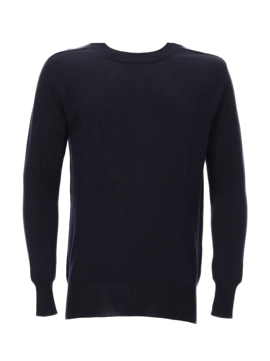 Laneus Cotton Viscose Knit Top Zwart
