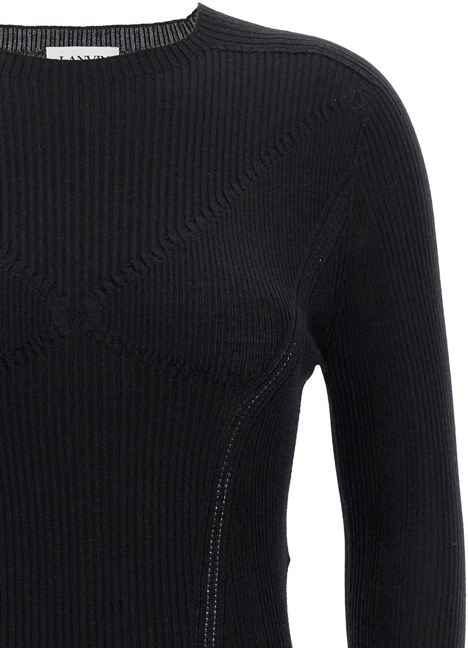 Lanvin Black Cashmere Cardigan Zwart