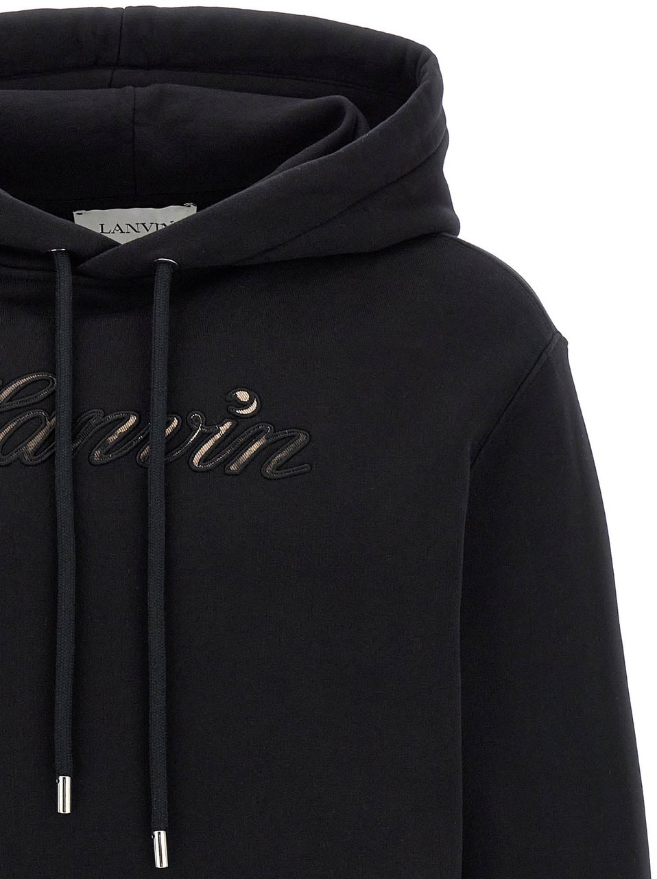 Lanvin Black Cotton Sweatshirt Zwart