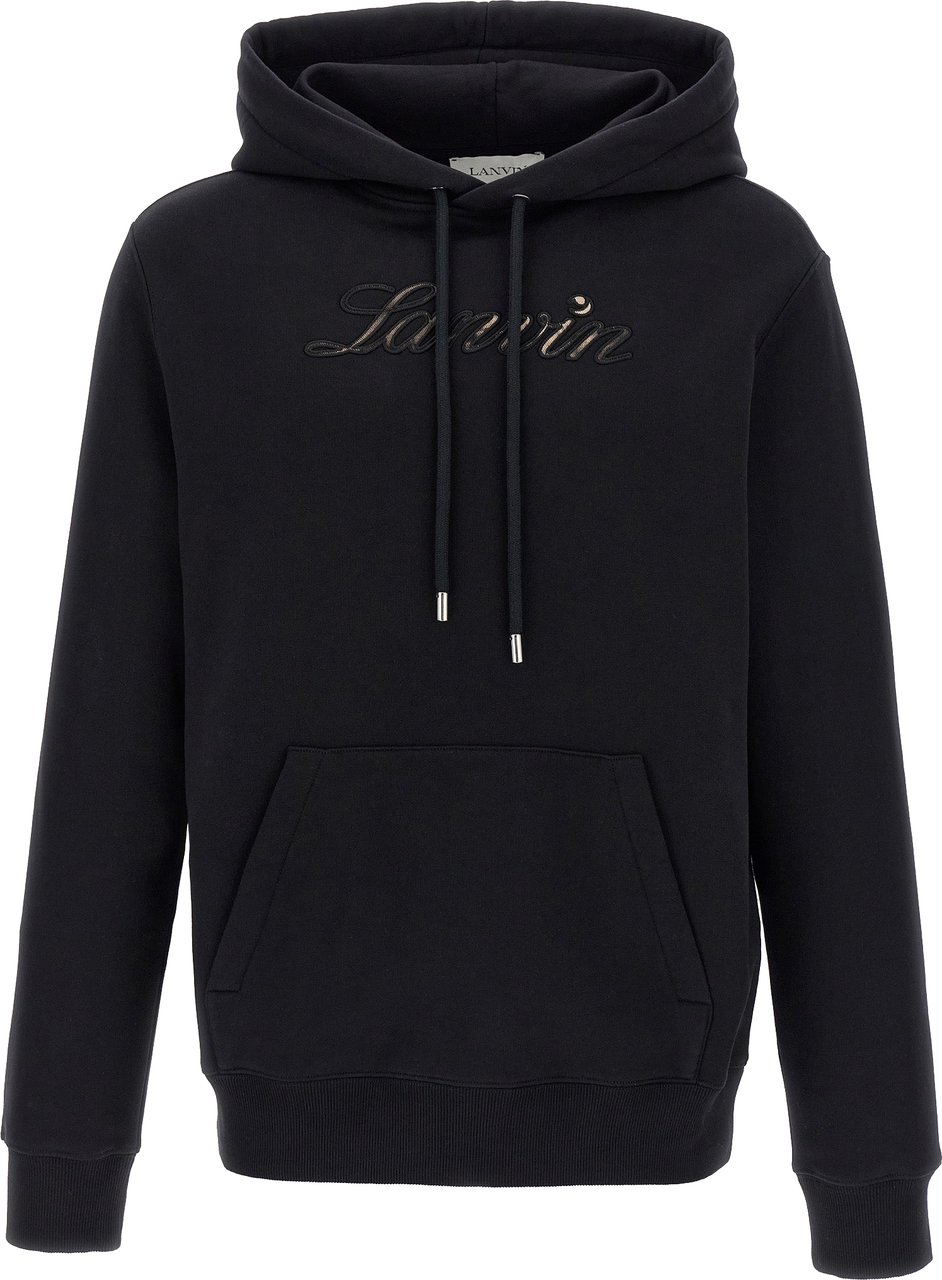 Lanvin Black Cotton Sweatshirt Zwart