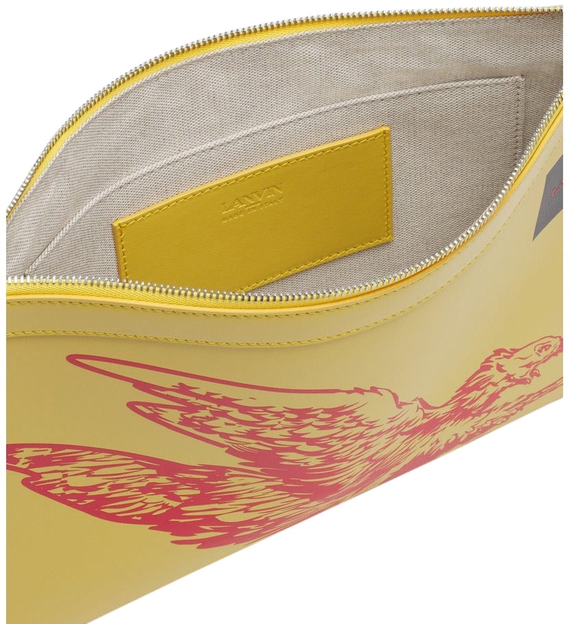 Lanvin Lanvin - Wallets - Pouch-os-giallo Dierenprint