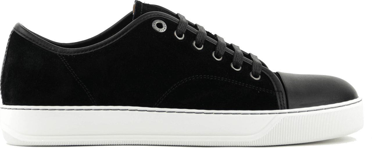 Lanvin Classic Toecap Black Suede/leather Zwart