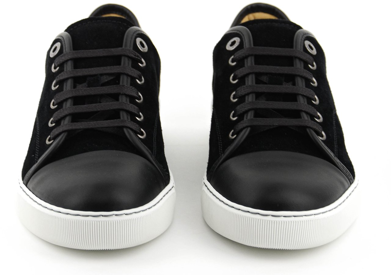 Lanvin Classic Toecap Black Suede/leather Zwart