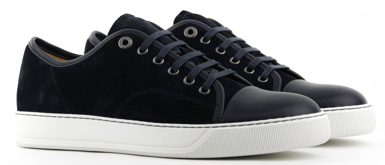 Lanvin Classic Toecap Blue Suedeleather Blauw