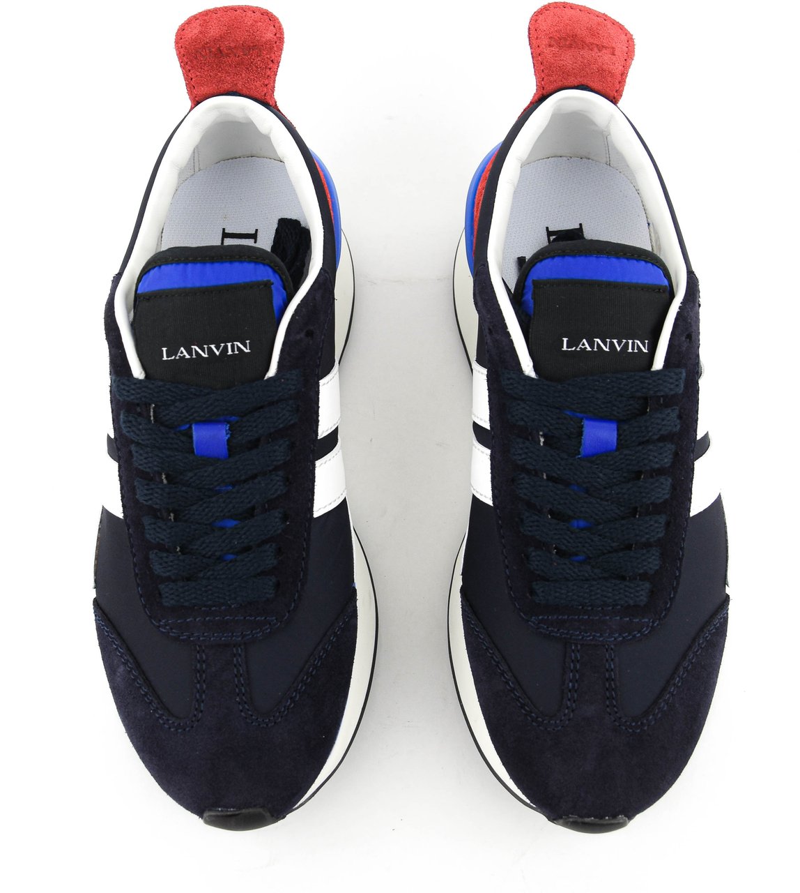 Lanvin Bumpr Sneaker White Black Navy Blauw