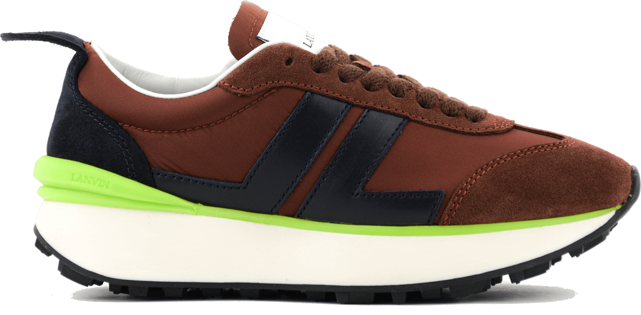 Lanvin Bumpr Sneaker Black Navy Mocha Bruin