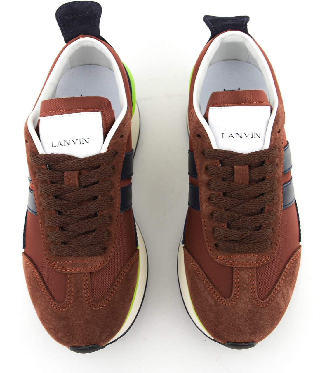 Lanvin Bumpr Sneaker Black Navy Mocha Bruin