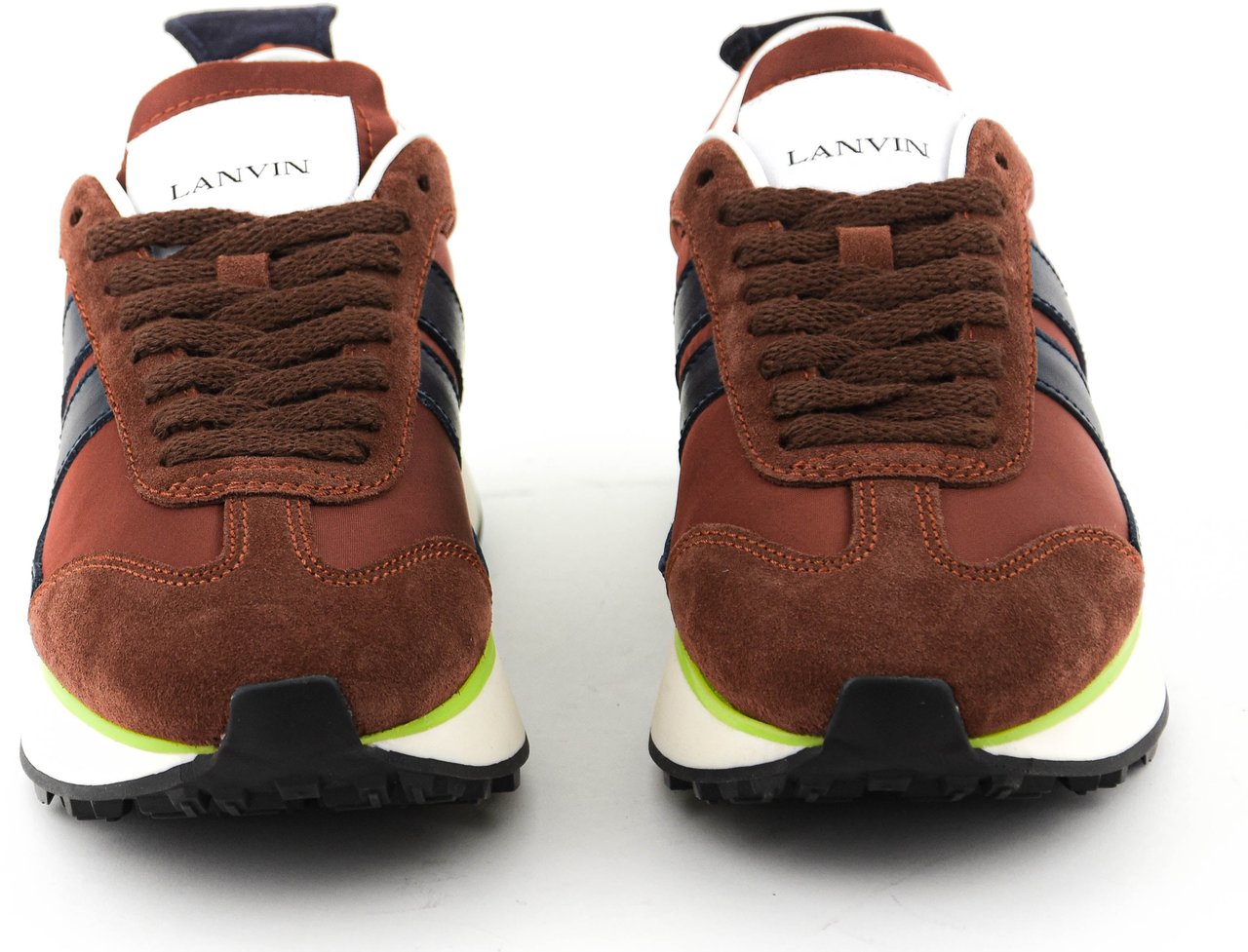 Lanvin Bumpr Sneaker Black Navy Mocha Bruin