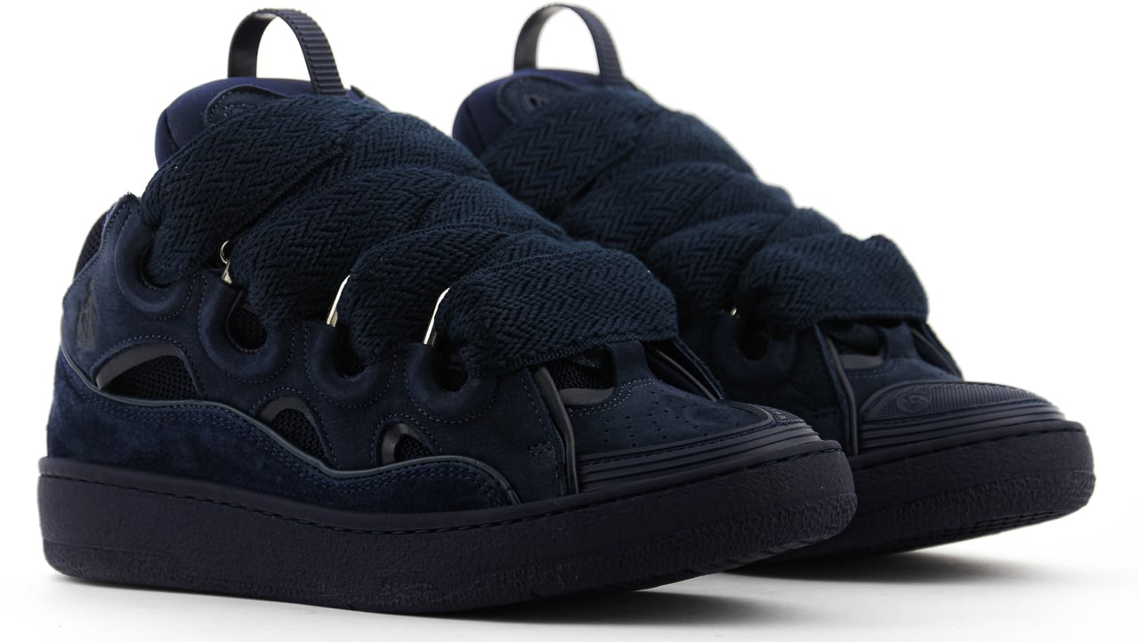 Lanvin Curb Sneaker Navy Blauw