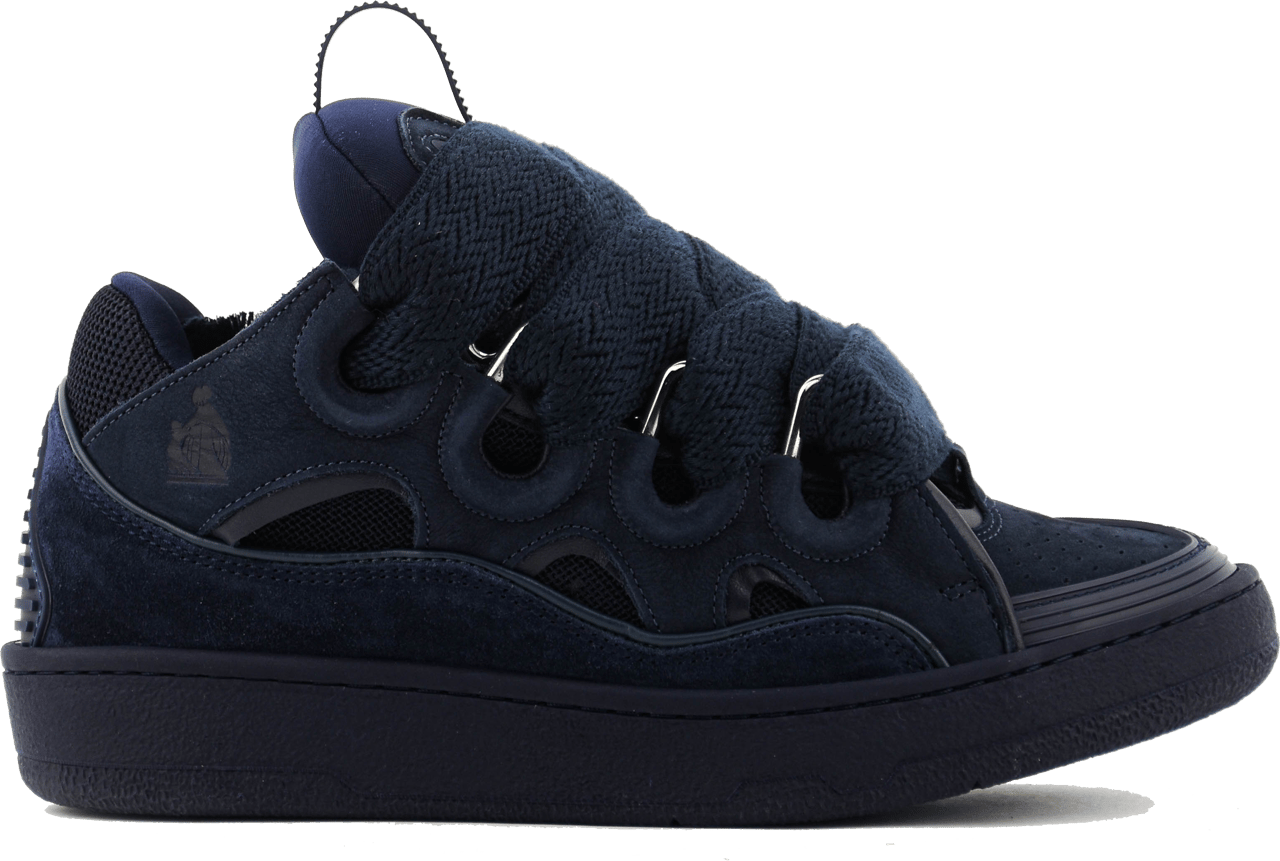 Lanvin Curb Sneaker Navy Blauw