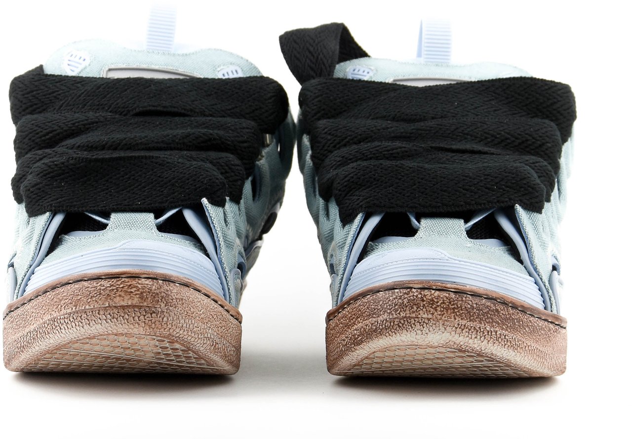 Lanvin Curb Sneaker Canvas Blue Blauw