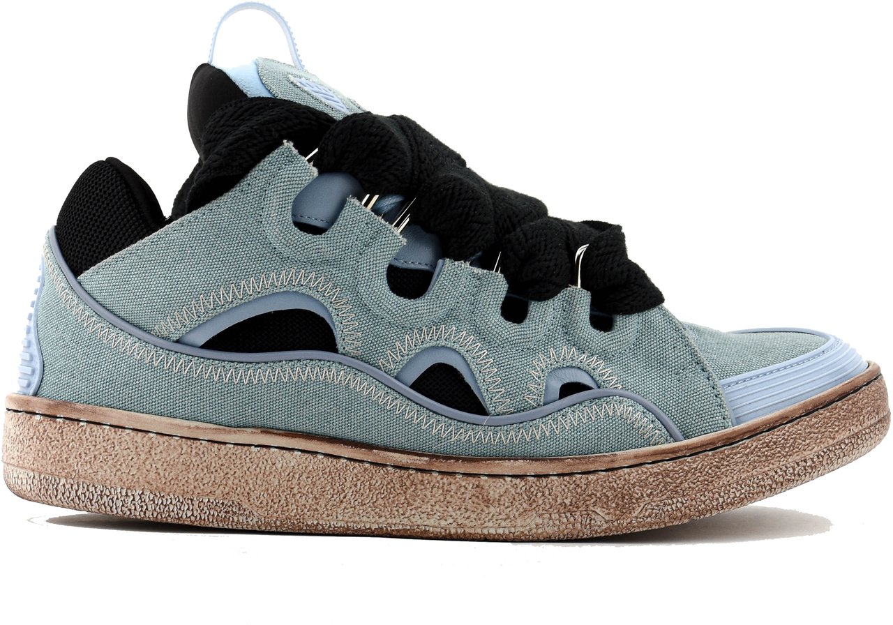 Lanvin Curb Sneaker Canvas Blue Blauw