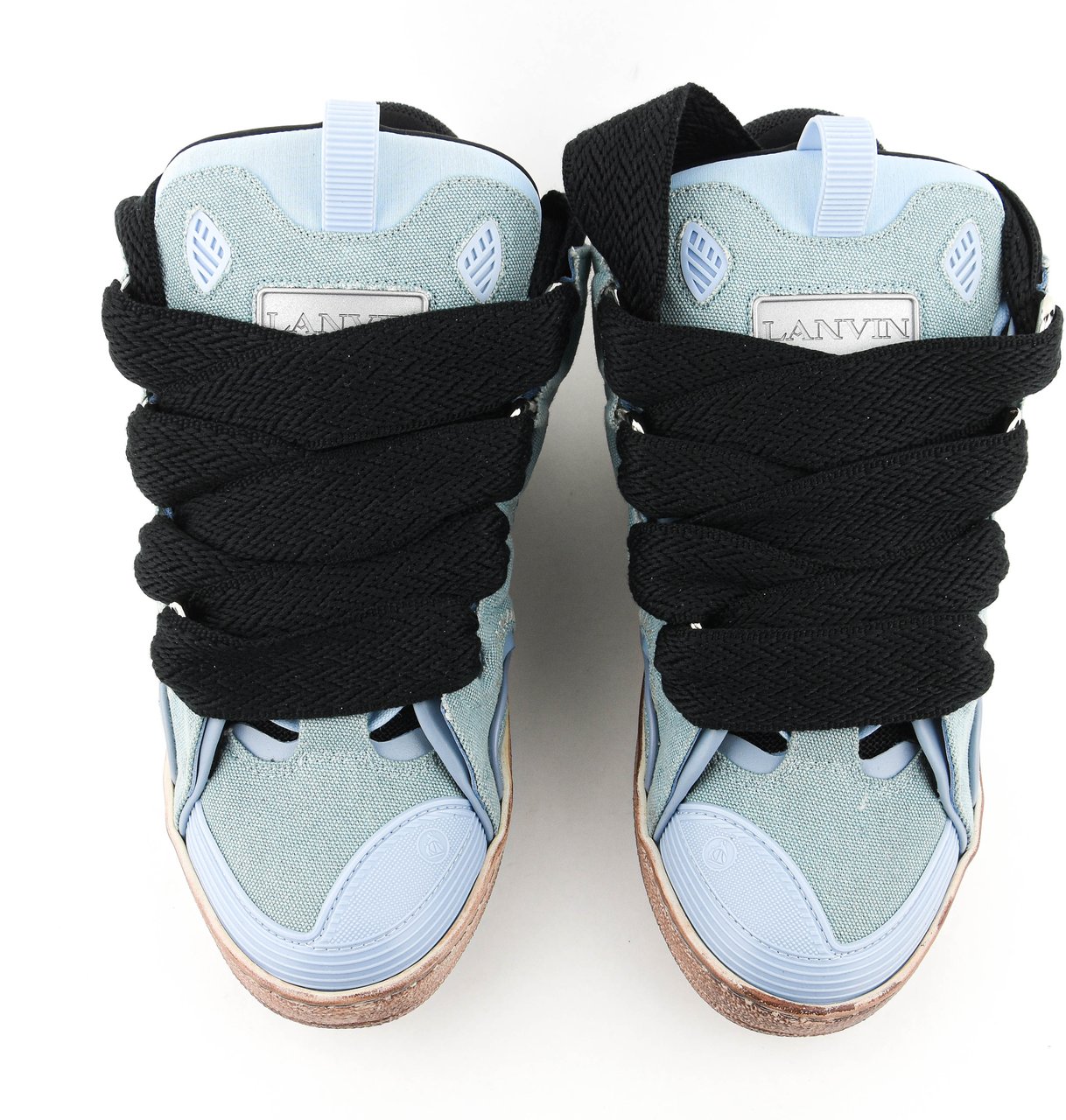 Lanvin Curb Sneaker Canvas Blue Blauw