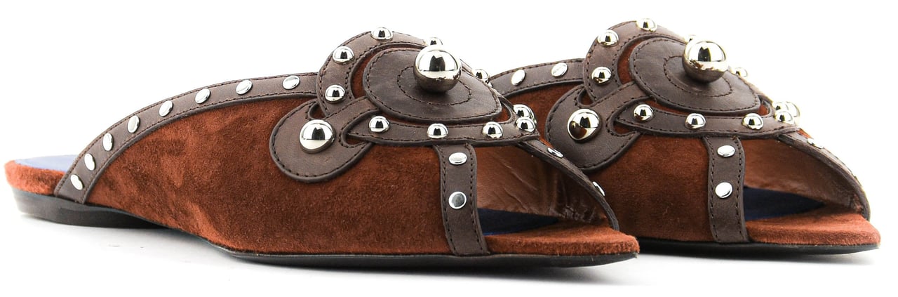 Lanvin Eclipse Flat Mule Bruin