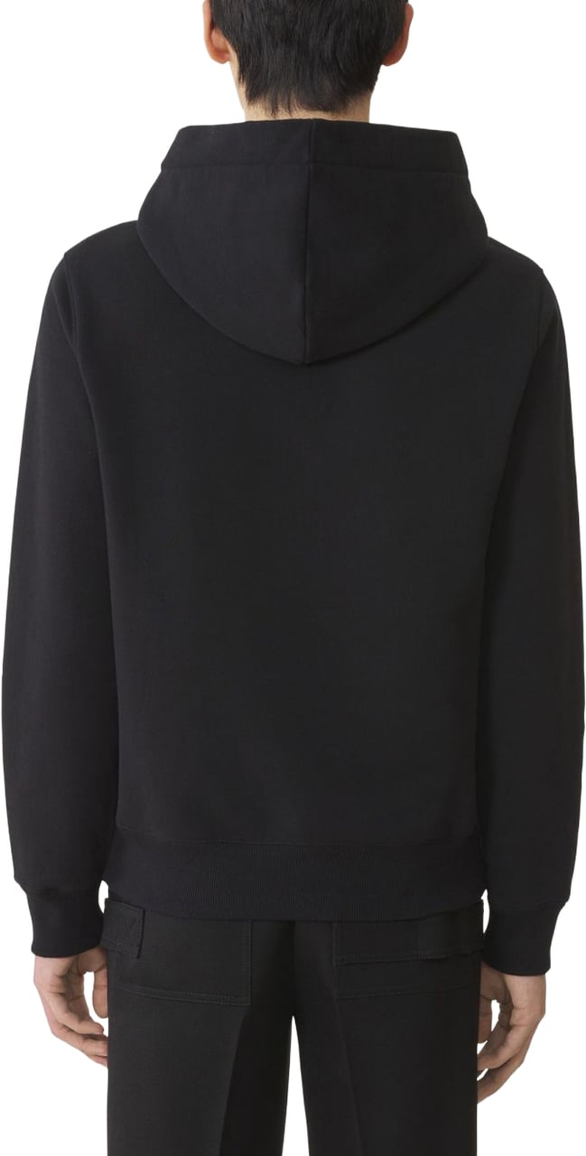 Lanvin Relaxed Fit Black Hoodie Zwart