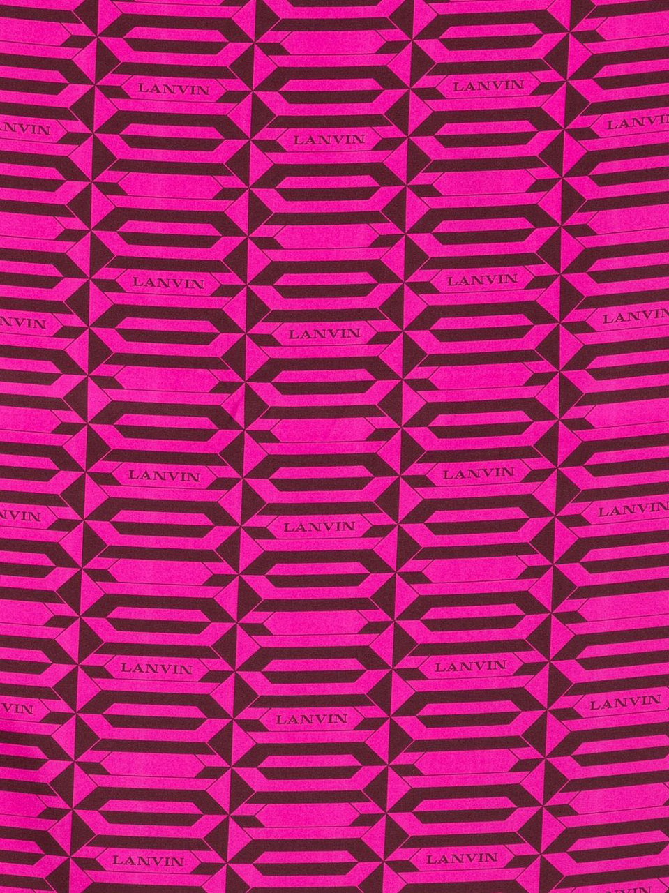 Lanvin Silk Scarf with Geometric Pattern Roze