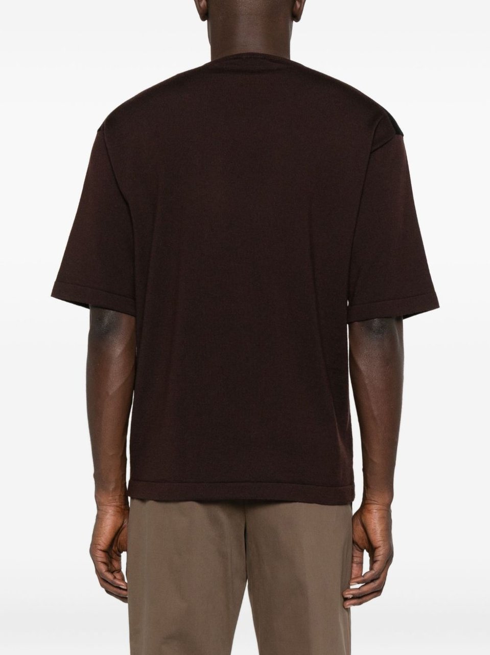 Lanvin Contrasting Panel Cotton T-Shirt Zwart
