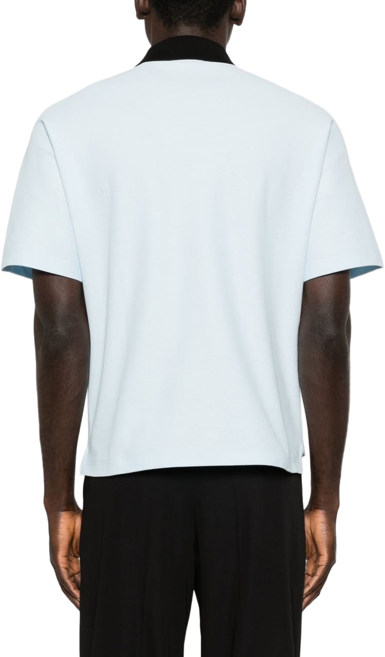 Lanvin White Contrast Collar Short Sleeve Polo Wit