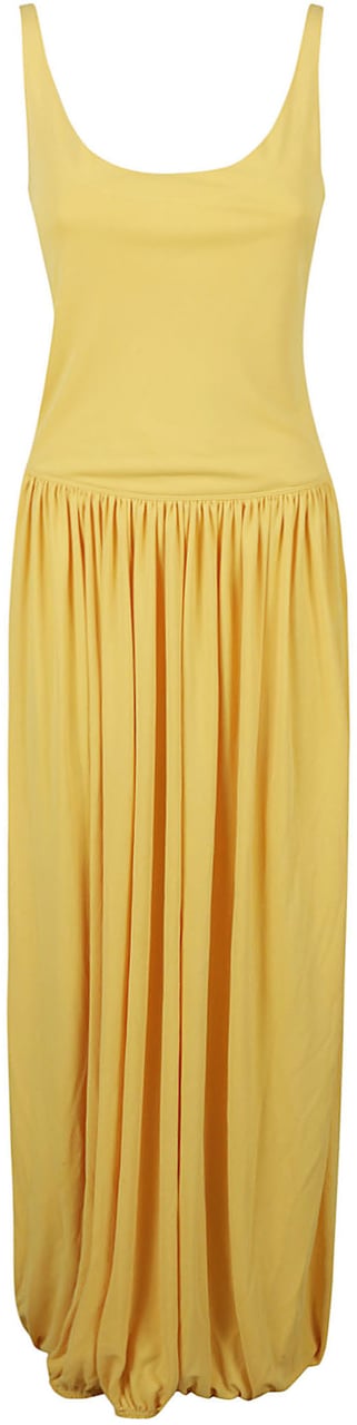 Lanvin Scoop Neck Sleeveless Maxi Dress Goud