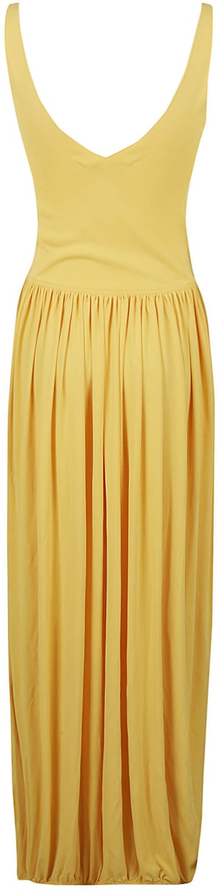 Lanvin Scoop Neck Sleeveless Maxi Dress Goud