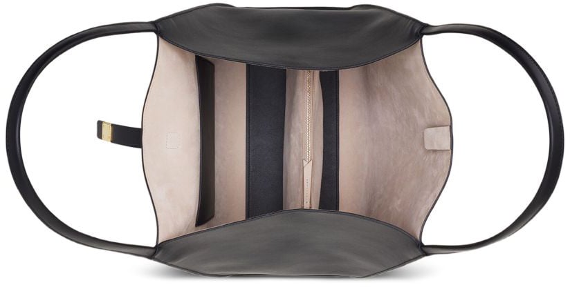 Lanvin Structured Leather Tote Bag Zwart