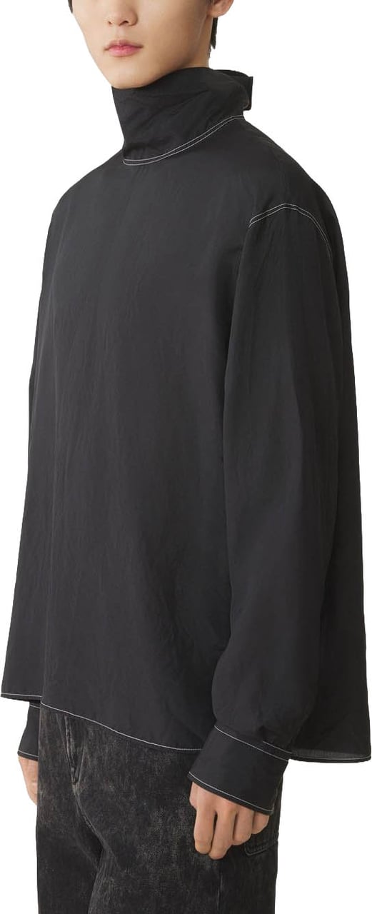 Lanvin Loose Fit High Collar Sweater Zwart