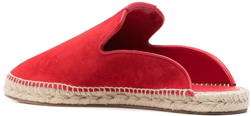 Lanvin Suede Slip-On Mules Rood