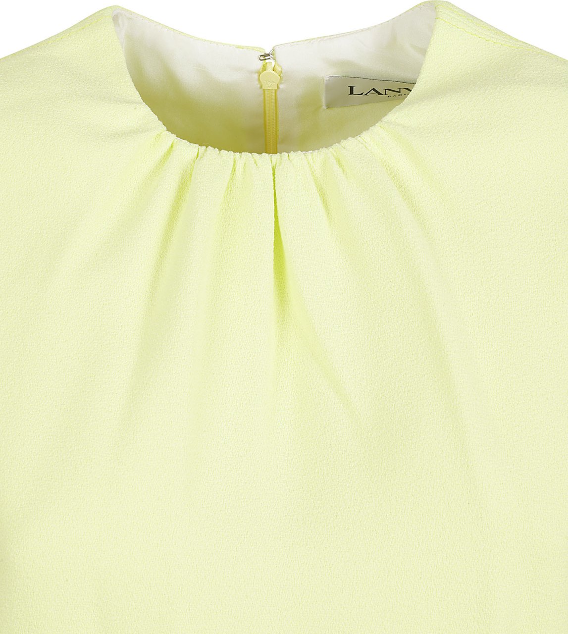 Lanvin Flowing Yellow Dress with Elegant Draping Neutraal