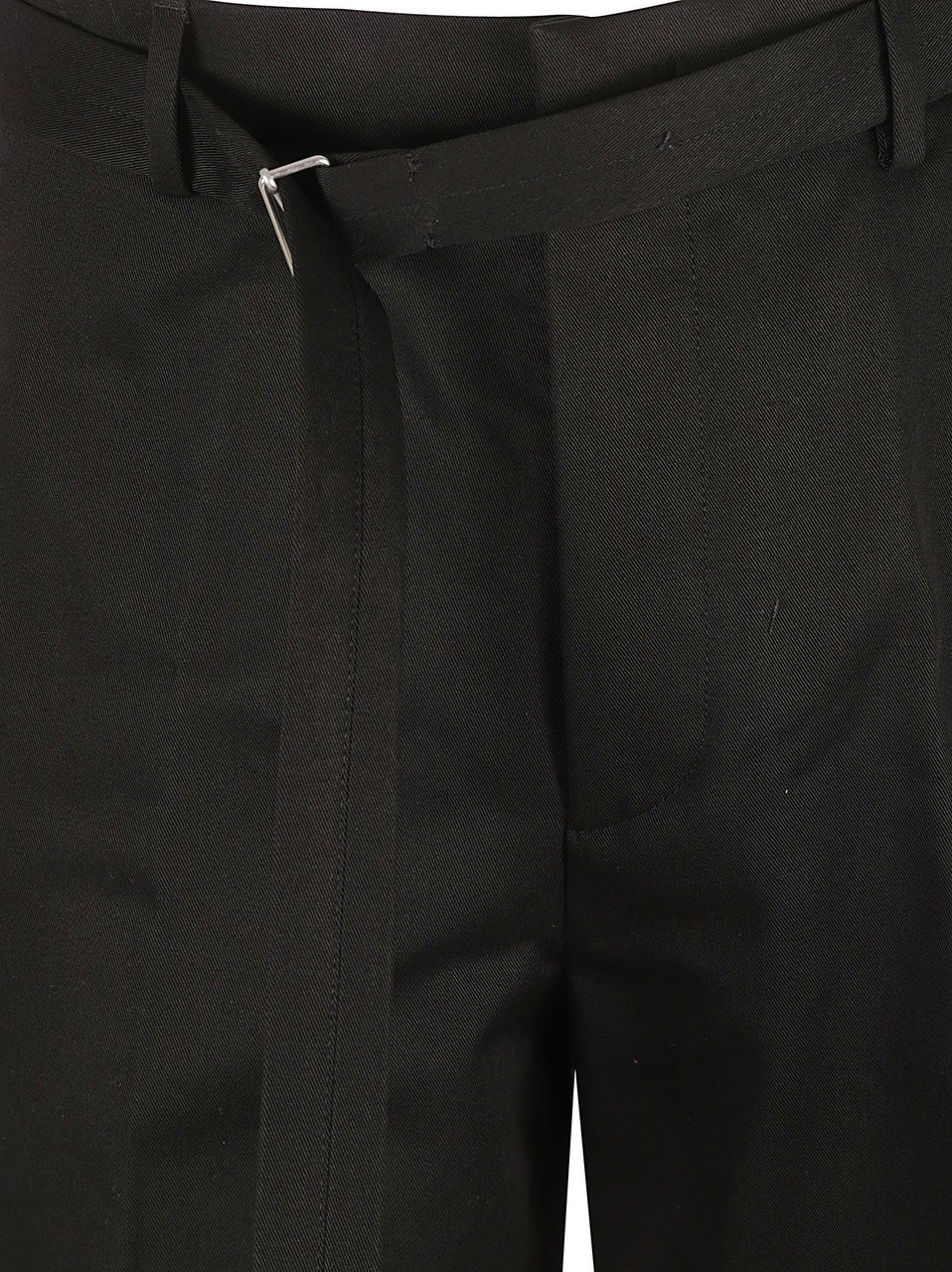 Lanvin Relaxed Fit Woven Cotton Shorts Zwart